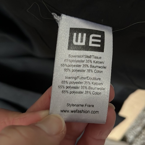 WE FASHION Amsterdam Black Belted Peacoat - Picture 11 of 12